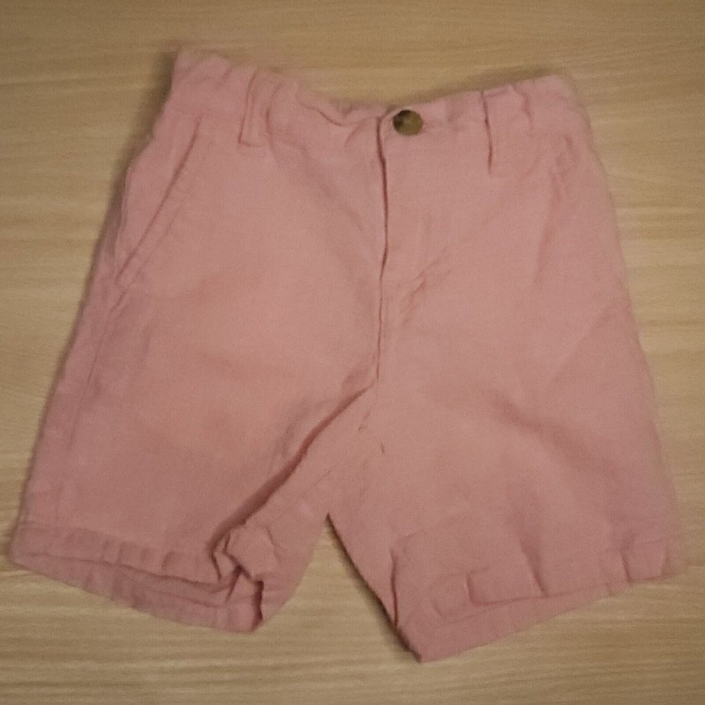 Janie & Jack Infant Boys Pink Linen Blend Shorts 6-12 Months